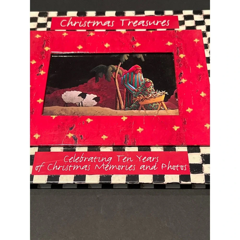 Vintage 1998 Christmas Treasures Memory Book & Uncle Bob Ugly Sweater Wine Cover